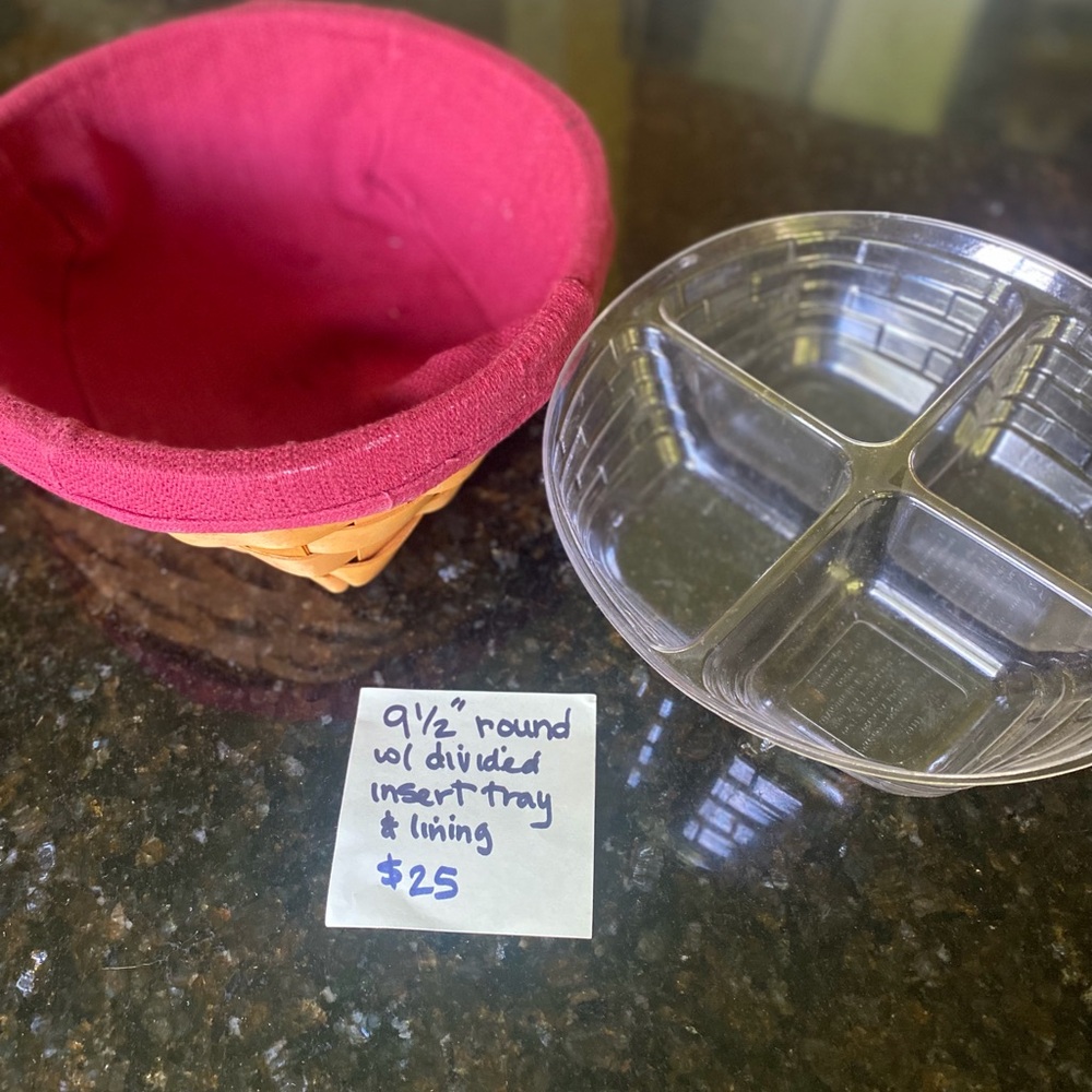 Longaberger 9” round basket